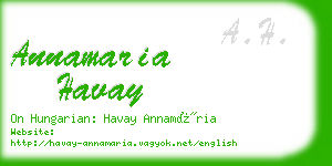 annamaria havay business card